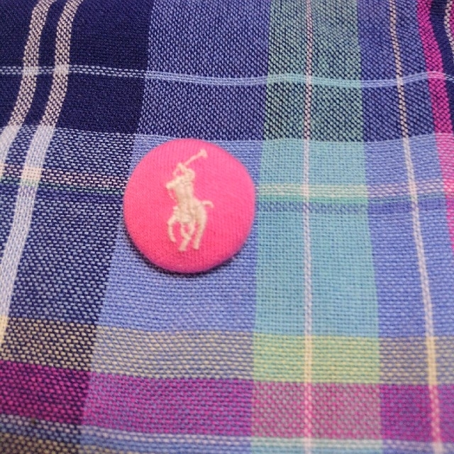 Ralph Lauren(ラルフローレン)のクルミボタン 25mm ピンク ハンドメイドのファッション小物(バッグチャーム)の商品写真