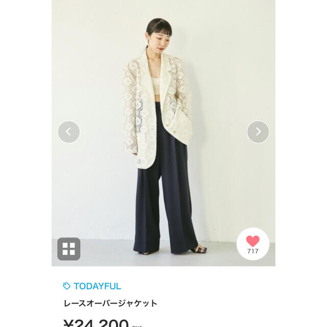 todayful レースオーバージャケット | myglobaltax.com