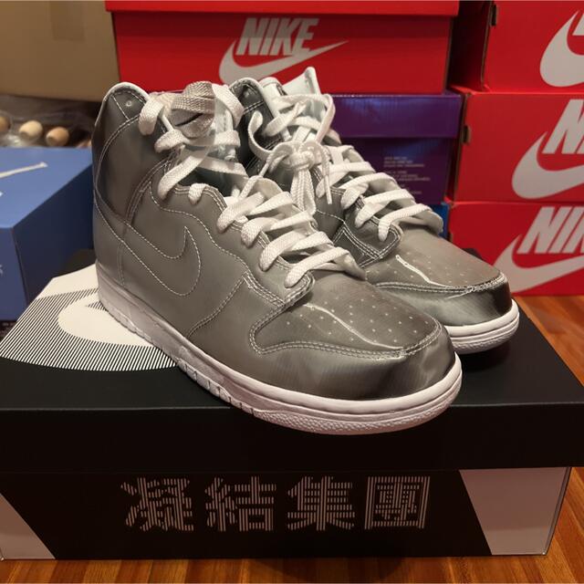 CLOT×Nike Dunk High "Silver/Flux" 27.5cm