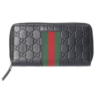 グッチ(Gucci)のグッチ 459138 グッチシマシェリーラインラウンドジップレザー財布(財布)