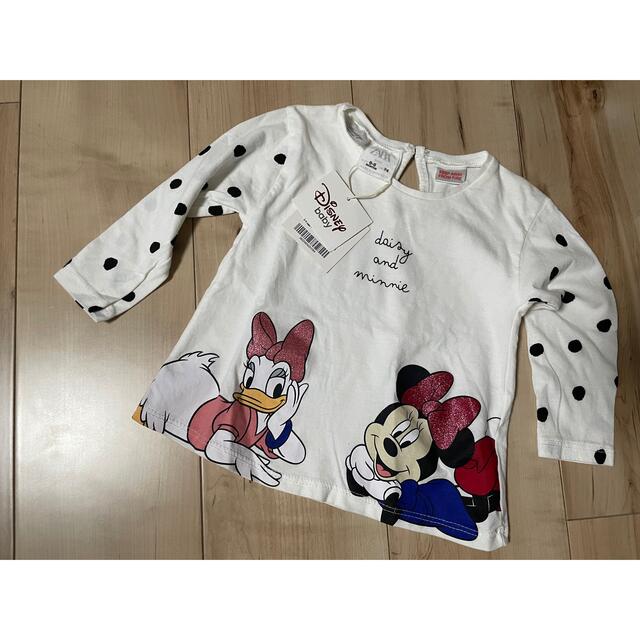 ZARA KIDS(ザラキッズ)のZARA Disney ミニー デイジー ロンT キッズ/ベビー/マタニティのベビー服(~85cm)(Ｔシャツ)の商品写真