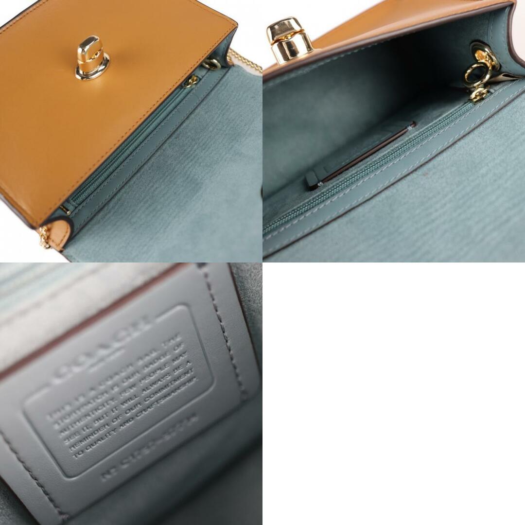 COACH コーチ  バワリー ショルダーバッグ 57714   カーフレザー ライトサドル ブラウン系 ゴールド金具  チェーンショルダーバッグ ターンロック 2WAY クラッチバッグ クロスボディバッグ 【本物保証】