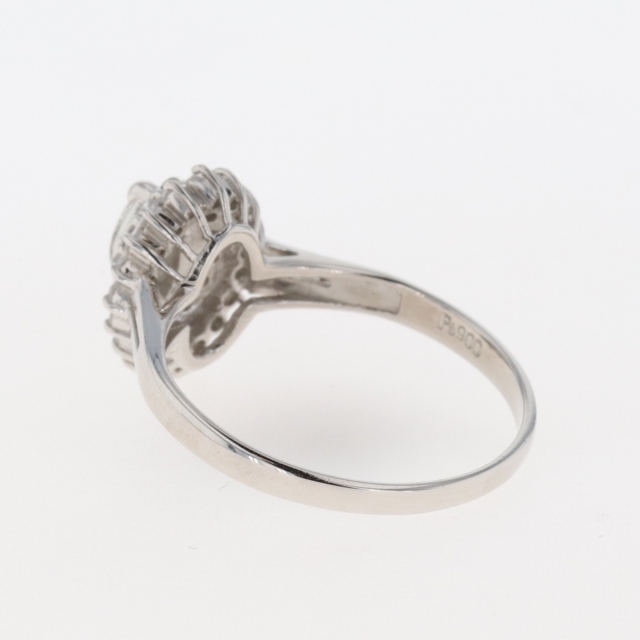 メレダイヤ デザインリング 8.5号 Pt900 【中古】 レディースのアクセサリー(リング(指輪))の商品写真