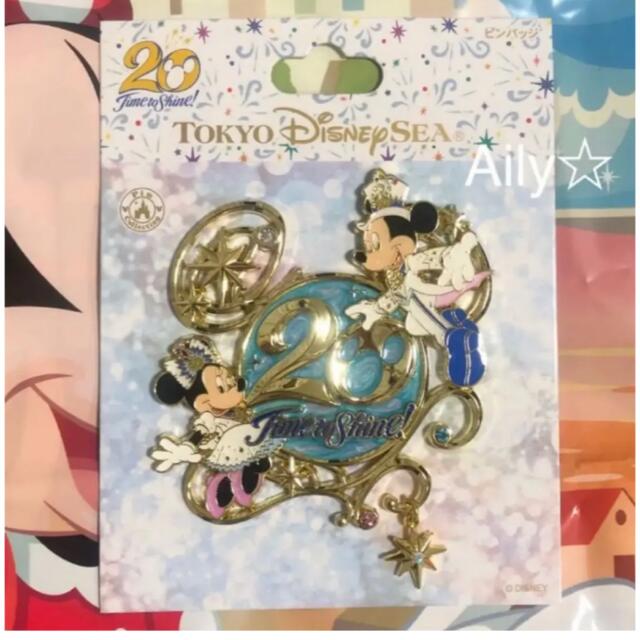 再販　新品♡ ディズニーシー　20周年　ピンバッジ ロゴ | フリマアプリ ラクマ