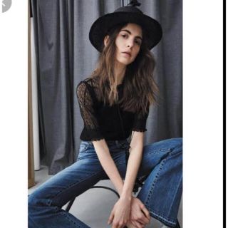 マウジー(moussy)の【値下げ】MOUSSY レーストップス(シャツ/ブラウス(長袖/七分))