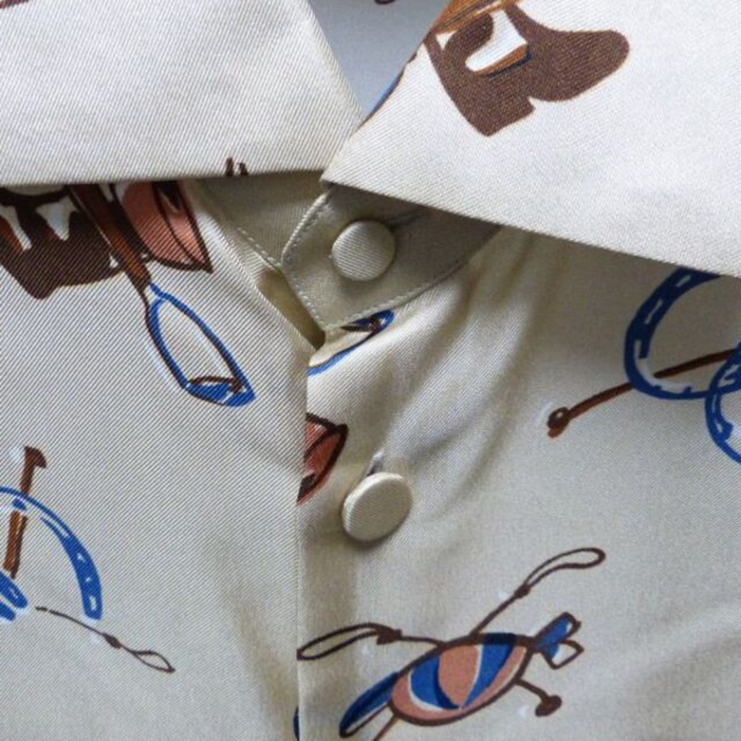 【新品】GUCCI 20SS 総柄 シルク シャツ アイボリー 46
