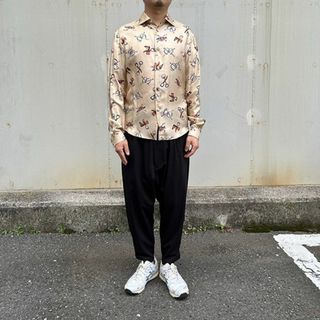 【新品】GUCCI 20SS 総柄 シルク シャツ アイボリー 46