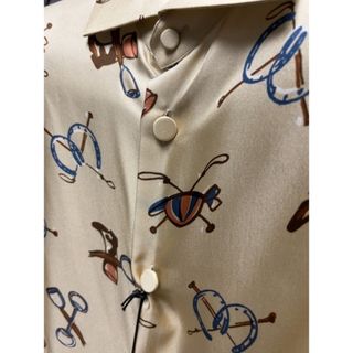 【新品】GUCCI 20SS 総柄 シルク シャツ アイボリー 46