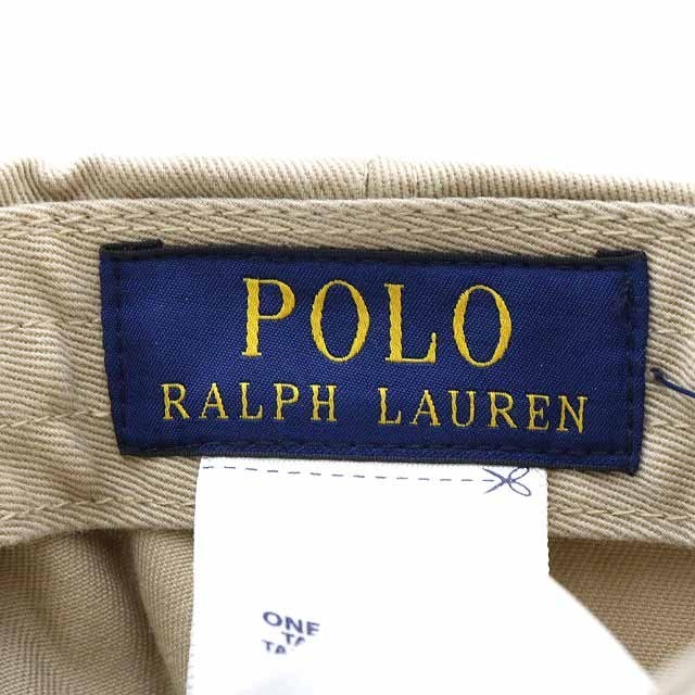 POLO RALPH LAUREN(ポロラルフローレン)のポロ ラルフローレン キャップ 野球帽 帽子 刺繍 ベージュ レディースの帽子(キャップ)の商品写真