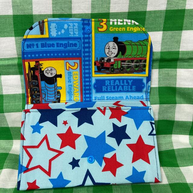 トーマス☆ビンテージシーツリメイク☆お薬手帳ケース☆母子手帳ケース トーマス☆ビンテージシーツリメイク☆お薬手帳ケース☆母子手帳ケース
