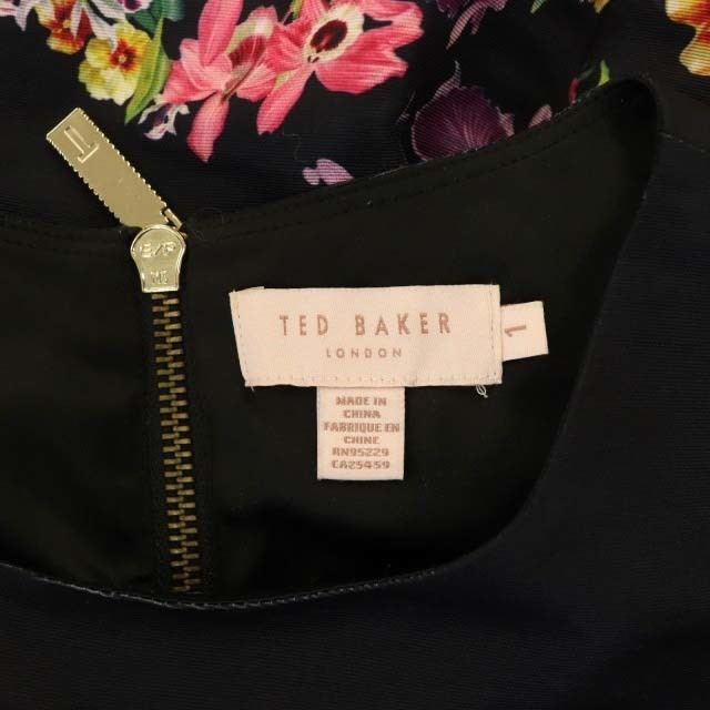 TED BAKER(テッドベイカー)のテッドベーカー フラワープリントワンピース ミニ 半袖 花柄 マルチカラー レディースのワンピース(ミニワンピース)の商品写真