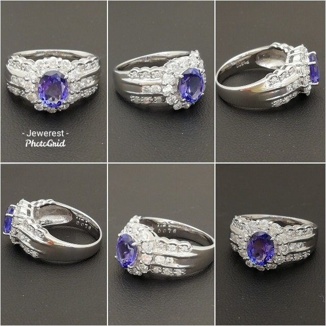 Pt900✨タンザナイト1.21ct✨ダイヤ✨0.76ct✨石色綺麗✨リング✨ レディースのアクセサリー(リング(指輪))の商品写真