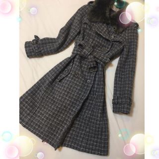 バーバリー(BURBERRY)の高級バーバリー☆ファー付き ウールコート ロングコート☆ブルーレーベル(ロングコート)