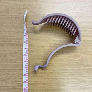 マットカラー バナナクリップ バレッタ ヘアクリップ ベージュrの通販
