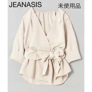 ジーナシス(JEANASIS)のJEANASIS ジーナシス　ウエストリボンシャツ　カットソー(シャツ/ブラウス(半袖/袖なし))