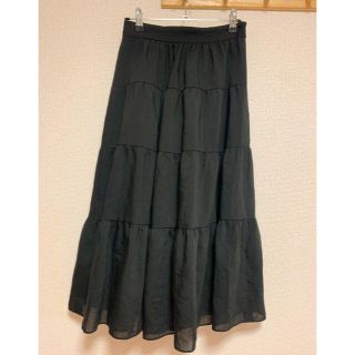 ミッシュマッシュ(MISCH MASCH)の春夏用　黒スカート(ひざ丈スカート)