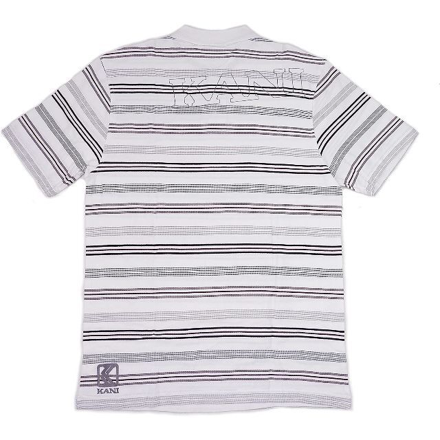 Karl Kani(カールカナイ)のKARLKANI カールカナイ ロゴ刺繍 ボーダー ポロシャツ M メンズのトップス(ポロシャツ)の商品写真
