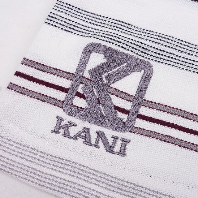 Karl Kani(カールカナイ)のKARLKANI カールカナイ ロゴ刺繍 ボーダー ポロシャツ M メンズのトップス(ポロシャツ)の商品写真