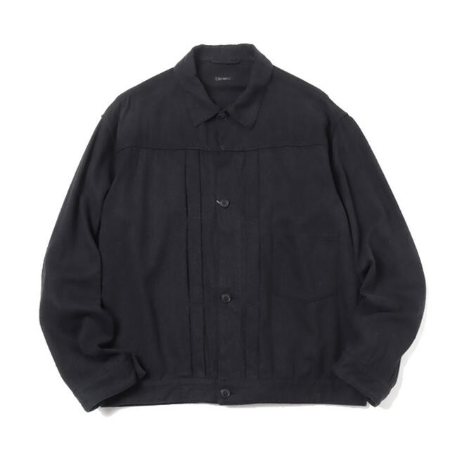 COMOLI/22SS/シルクネップTYPE-1ST/3/ブラック