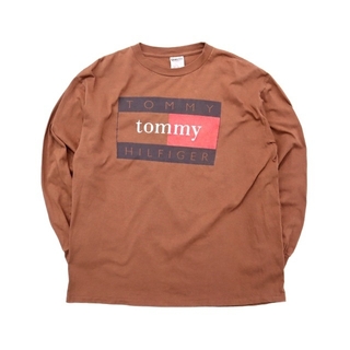 トミーヒルフィガー(TOMMY HILFIGER)の90s ビンテージ トミーヒルフィガー ロンT 長袖 ロング Tシャツ 90年代(Tシャツ/カットソー(七分/長袖))