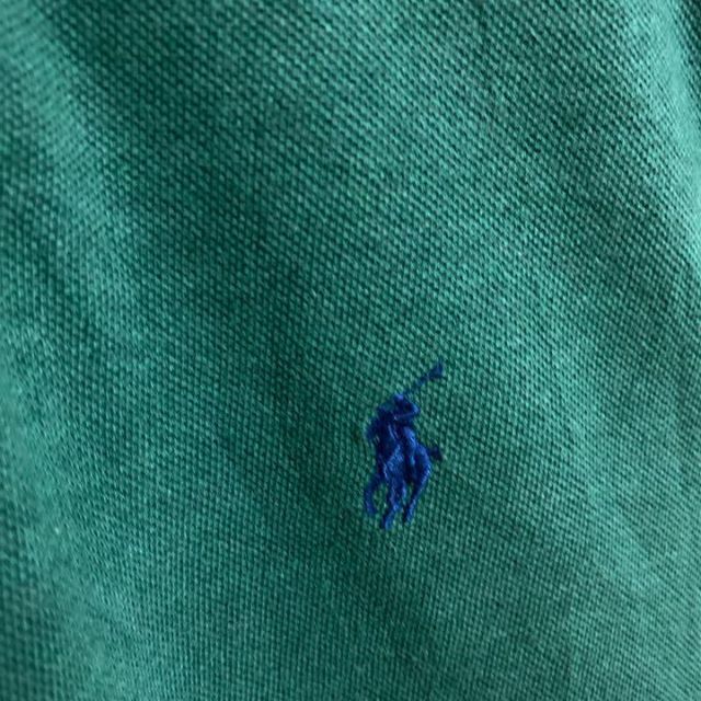 POLO RALPH LAUREN(ポロラルフローレン)のラルフローレン レディース グリーン ロゴ USA古着 90s 半袖 ポロシャツ レディースのトップス(ポロシャツ)の商品写真