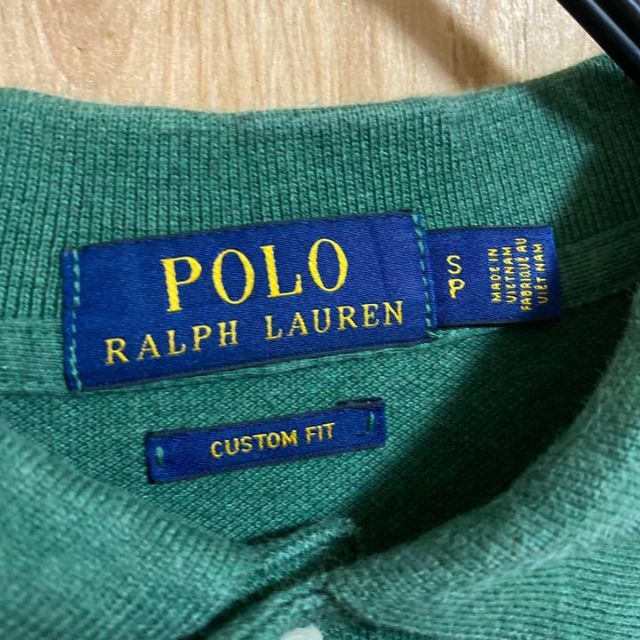 POLO RALPH LAUREN(ポロラルフローレン)のラルフローレン レディース グリーン ロゴ USA古着 90s 半袖 ポロシャツ レディースのトップス(ポロシャツ)の商品写真