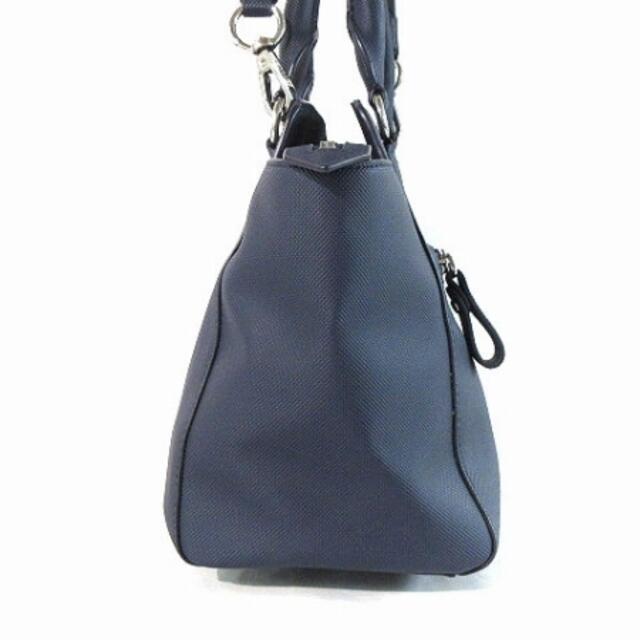 LACOSTE(ラコステ)のラコステ バッグ ハンド ショルダー 2way PVC ロゴ 紺 ネイビー 鞄 レディースのバッグ(ハンドバッグ)の商品写真