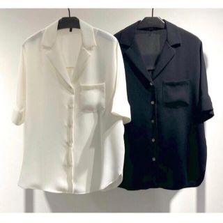 セオリーリュクス(Theory luxe)のTheory 21ss オーバーサイズ半袖ブラウス(シャツ/ブラウス(半袖/袖なし))