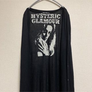 ヒステリックグラマー(HYSTERIC GLAMOUR)のヒステリックグラマー　ロングカーディガン　デカロゴ　ヒステリックガール(カーディガン)