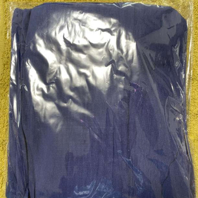 XL ユニセックス ワイドパンツ ウエストゴム 紺　ネイビー　サルエル風 　綿麻 メンズのパンツ(サルエルパンツ)の商品写真