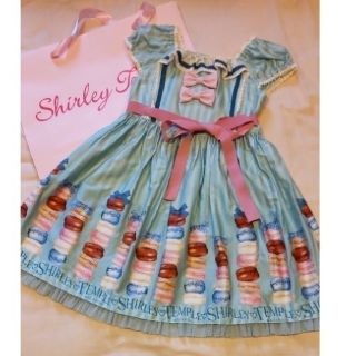 シャーリーテンプル(Shirley Temple)の美品 130 マカロン ワンピース シャーリーテンプル(ワンピース)