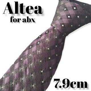 アルテア(ALTEA)のアルテア　ブランドネクタイ　チェック　紫黒　メンズ(ネクタイ)