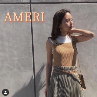 アメリヴィンテージ(Ameri VINTAGE)の♡美品♡Ameri VINTAGE ノースリーブニットトップス(カットソー(半袖/袖なし))