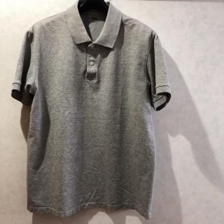 ユニクロ(UNIQLO)のユニクロ　ドライカノコポロシャツメンズXLグレー(ポロシャツ)