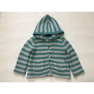 ベビーギャップ(babyGAP)のB224★ベビーギャップ フード ニット セーター80綿 男の子キッズ パーカー(ニット/セーター)