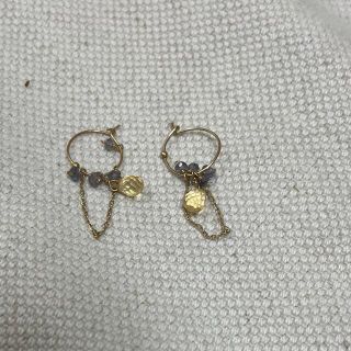 ノジェス(NOJESS)のNOJESS フープピアス　チャーム付き(ピアス)