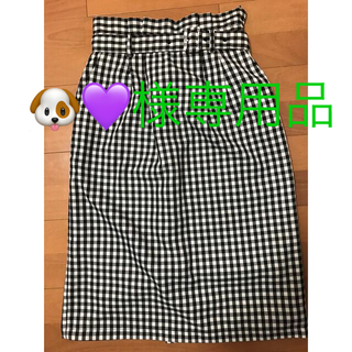 テチチ(Techichi)のギンガムチェック　ナロースカート(ひざ丈スカート)