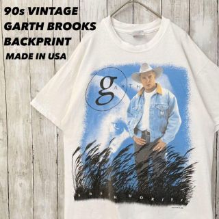 ヘインズ(Hanes)のロックミュージックバンドTシャツ90sGARTH BROOKSプリントTシャツ白(Tシャツ/カットソー(半袖/袖なし))