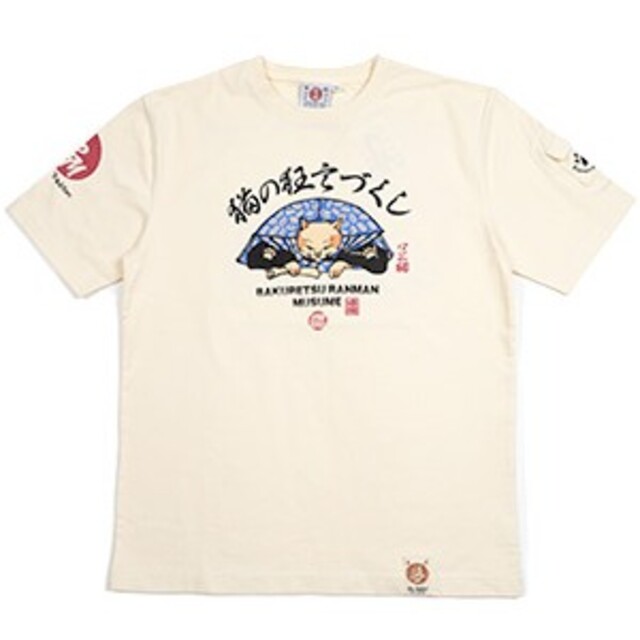 TEDMAN(テッドマン)の爆裂爛漫娘/猫の狂言/Tシャツ/ホワイト/RMT-321/テッドマン メンズのトップス(Tシャツ/カットソー(半袖/袖なし))の商品写真