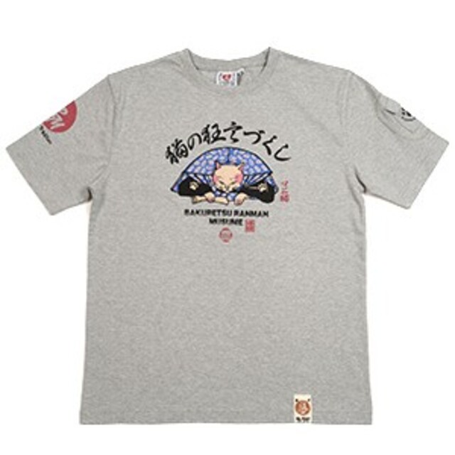 TEDMAN(テッドマン)の爆裂爛漫娘/猫の狂言/Tシャツ/ASH/RMT-321/テッドマン メンズのトップス(Tシャツ/カットソー(半袖/袖なし))の商品写真