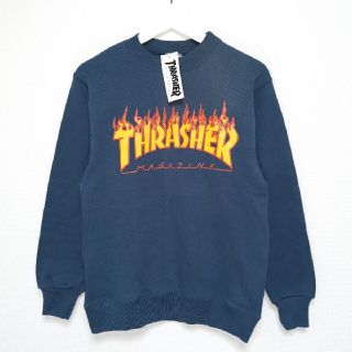 スラッシャー(THRASHER)のS 90s THRASHER スウェット FLAME HANES USA製(スケートボード)