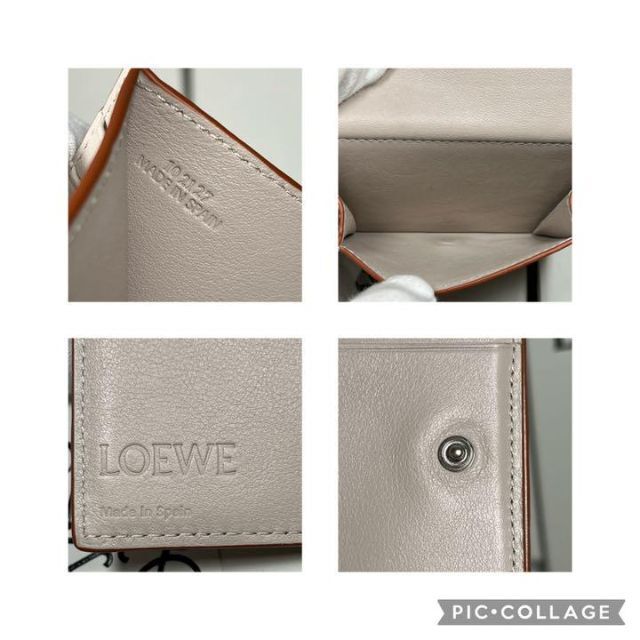 Aランク　LOEWE  ロエベ　6ccウォレット　ライトゴースト