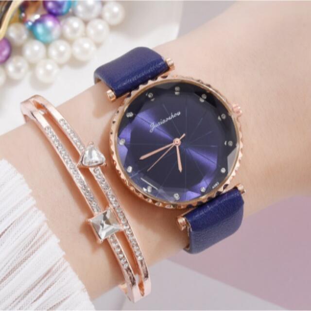 腕時計 レディース アナログ 青 ブルー 時計 シンプル