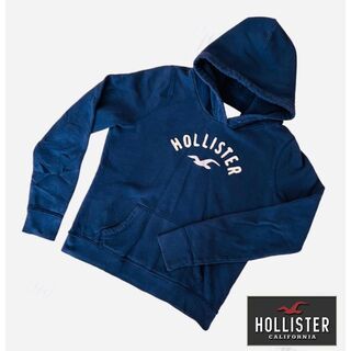 ホリスター(Hollister)のHOLLISTER (ホリスター)  プルオーバーパーカー ネイビー  Lサイズ(パーカー)