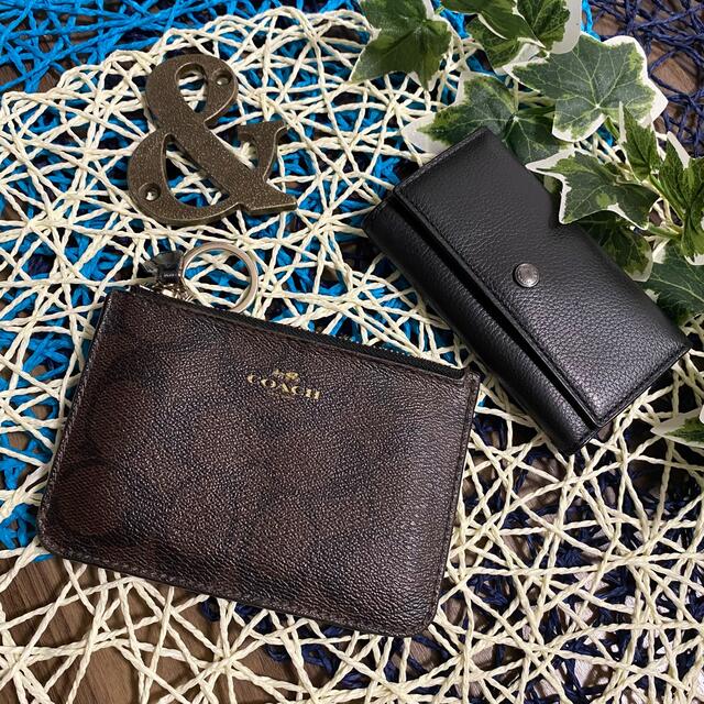 COACH - 値下げ中♪コーチ シグネチャー フラットポーチ 4連キーケース