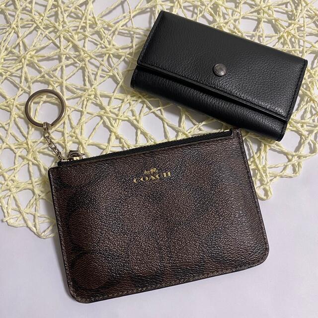 COACH - 値下げ中♪コーチ シグネチャー フラットポーチ 4連キーケース