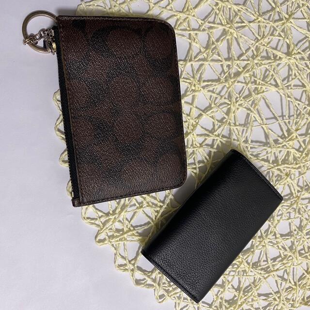 COACH - 値下げ中♪コーチ シグネチャー フラットポーチ 4連キーケース