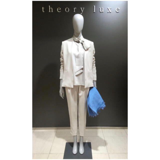 Theory luxe ボウタイブラウス ネイビー 2021SS とろみ