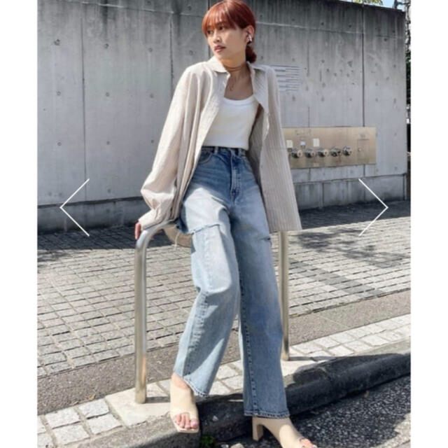 MOUSSY THIGH SLIT LOOSE STRAIGHT 2