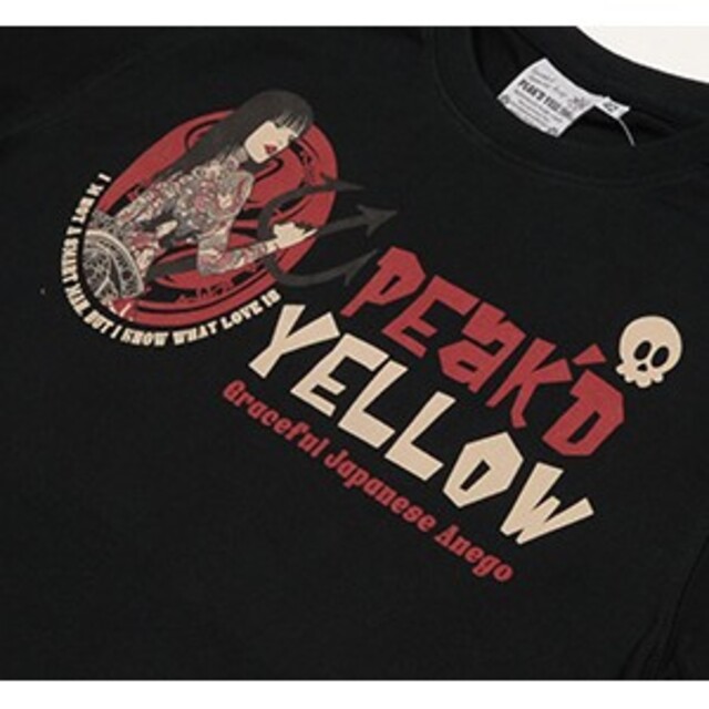 PEAK'D YELLOW(ピークドイエロー)のピークドイエロー/Tシャツ/ブラック/PYT-230/カミナリモータース メンズのトップス(Tシャツ/カットソー(半袖/袖なし))の商品写真